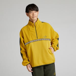 メンズ CORE HERITAGE ウィンターライズ ハーフジップ スウェットジャケット, Golden Fog, extralarge-JPN