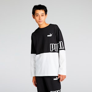 メンズ プーマ パワー MX 長袖 Tシャツ, PUMA Black, extralarge-JPN