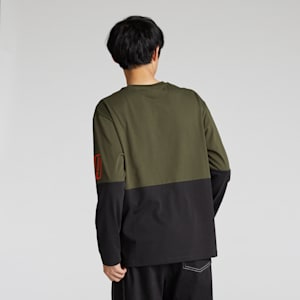 メンズ プーマ パワー MX 長袖 Tシャツ, Dark Olive, extralarge-JPN
