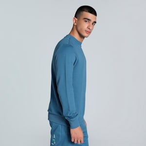 PUMA x one8 Men's Crew-Neck Slim Fit Sweatshirt, Blue Horizon, extralarge-IND