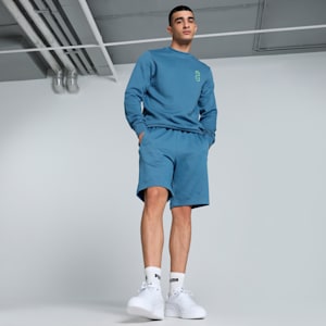 PUMA x one8 Men's Crew-Neck Slim Fit Sweatshirt, Blue Horizon, extralarge-IND