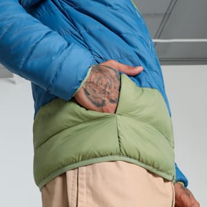 PUMA x one8 Men's Slim Fit Padded Down Jacket, Calming Green, extralarge-IND