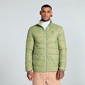 PUMA x one8 Men's Slim Fit Padded Down Jacket, Calming Green, extralarge-IND