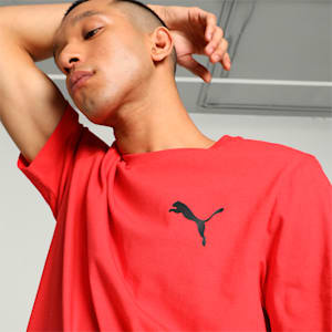 Men's Small Logo T-shirt, High Risk Red-High Risk Red-Cat, extralarge-IND