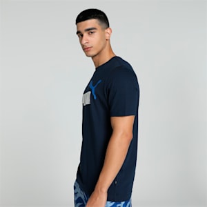 Men's 2 Color Logo T-shirt, Club Navy, extralarge-IND