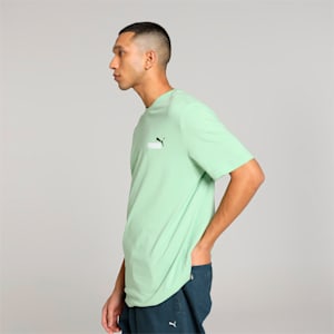 Two Color Small Logo Men's T-shirt, Pure Green, extralarge-IND