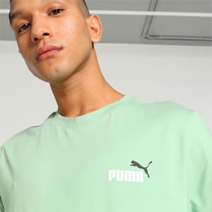 Two Color Small Logo Men's T-shirt, Pure Green, extralarge-IND
