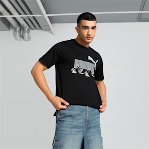 Men's GRAPHICS Sneaker T-shirt, PUMA Black, extralarge-IND
