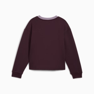 キッズ ガールズ プーマ パワー クルースウェット 裏起毛 110-160cm, Midnight Plum, extralarge-JPN