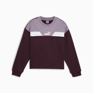 キッズ ガールズ プーマ パワー クルースウェット 裏起毛 110-160cm, Midnight Plum, extralarge-JPN