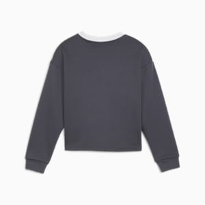 キッズ ガールズ プーマ パワー クルースウェット 裏起毛 110-160cm, Galactic Gray, extralarge-JPN