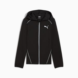 キッズ ボーイズ アクティブ スポーツ フルジップ フーディー 110-160cm, PUMA Black, extralarge-JPN