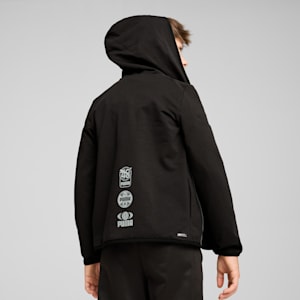 キッズ ボーイズ アクティブ スポーツ フルジップ フーディー 110-160cm, PUMA Black, extralarge-JPN