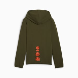 キッズ ボーイズ アクティブ スポーツ フルジップ フーディー 110-160cm, Dark Olive, extralarge-JPN