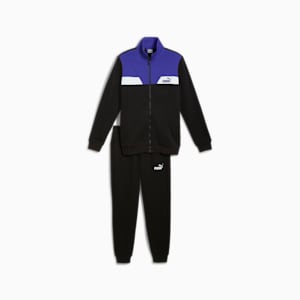 メンズ プーマ パワー 裏起毛 スーツ 上下セット, PUMA Black-lapis lazuli, extralarge-JPN