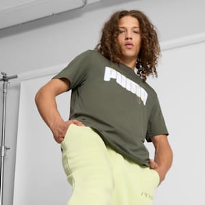 ESS+ Logo Lab Holiday Men's Tee, Dark Olive, extralarge