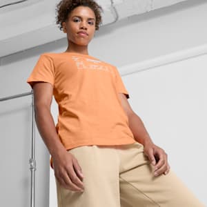 Cheetah Box Logo Women's Tee, Bright Melon, extralarge