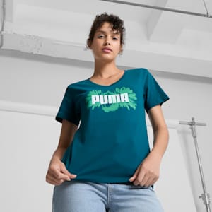In Full Bloom Women's Tee, Cold Green, extralarge