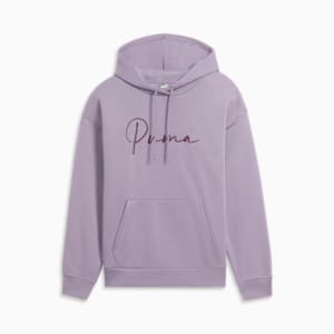 PUMA Script Logo Women's Hoodie, Pale Plum, extralarge