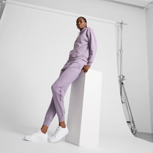 PUMA Script Logo Women's Hoodie, Pale Plum, extralarge