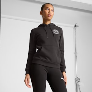 PUMA Emblem Women's Hoodie, PUMA Black, extralarge