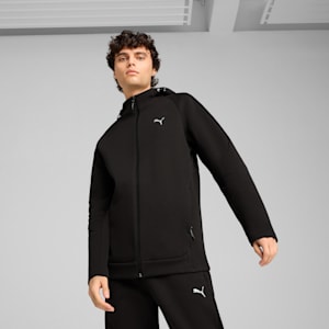 Sudadera con capucha y cierre completo para hombre EVOSTRIPE, PUMA Black, extralarge