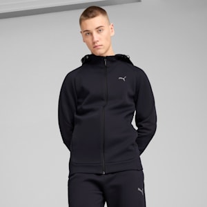 Chandail à capuchon à fermeture éclair entière EVOSTRIPE Homme, New Navy, extralarge