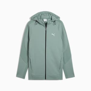EVOSTRIPE Men's Full-Zip Hoodie, Green Moon, extralarge