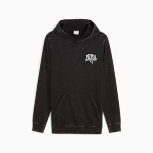 PUMA Class Men's Washed Hoodie, PUMA Black, extralarge