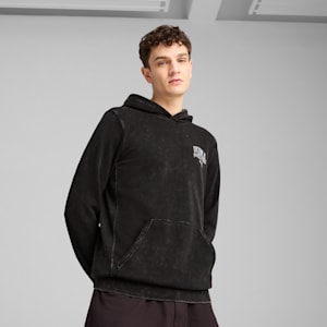 PUMA Class Men's Washed Hoodie, PUMA Black, extralarge