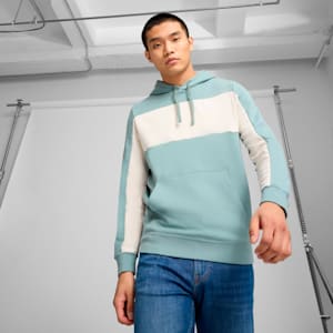 Essentials Block Hoodie Men, Green Moon, extralarge