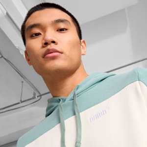 Essentials Block Hoodie Men, Green Moon, extralarge