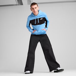 Sudadera con capucha para hombre Essentials Block, Team Light Blue, extralarge
