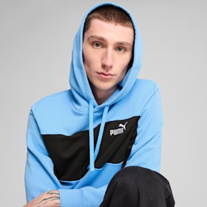 Sudadera con capucha para hombre Essentials Block, Team Light Blue, extralarge