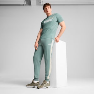Essentials Block Sweatpants Men, Green Moon, extralarge
