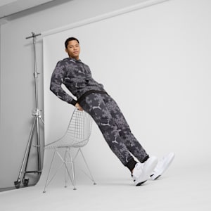 ESS+ Logo Lab Winter Snowflake Hoodie, PUMA Black, extralarge