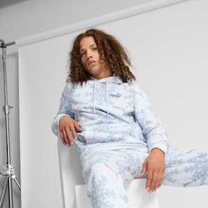 ESS+ Logo Lab Winter Snowflake Hoodie, Silver Mist, extralarge