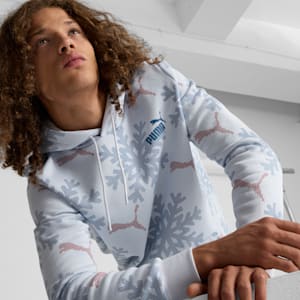 ESS+ Logo Lab Winter Snowflake Hoodie, Silver Mist, extralarge