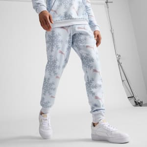 ESS+ Logo Lab Winter Snowflake Sweatpants, Silver Mist, extralarge
