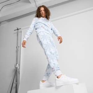 ESS+ Logo Lab Winter Snowflake Sweatpants, Silver Mist, extralarge