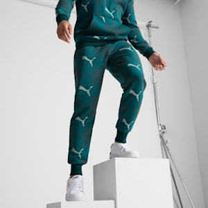 ESS+ Logo Lab Winter Snowflake Sweatpants, Dark Myrtle, extralarge