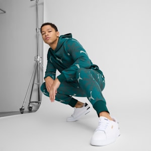 ESS+ Logo Lab Winter Snowflake Sweatpants, Dark Myrtle, extralarge