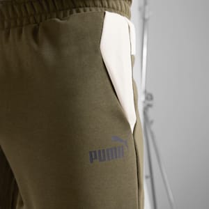 PUMA Power Men's Colorblock Pants, Dark Olive, extralarge