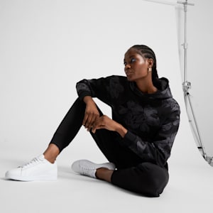 ESS+ Floral AOP Women's Hoodie, PUMA Black, extralarge