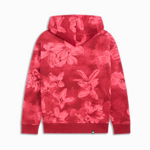 ESS+ Floral AOP Women's Hoodie, Intense Red, extralarge