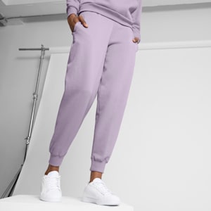 Script Logo Women's Sweatpants, Pale Plum, extralarge