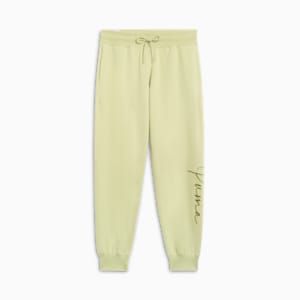 Script Logo Women's Sweatpants, Pistachio Green, extralarge