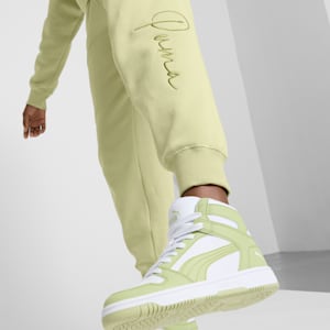 Pantalon de sport à logo Script Femme, Pistachio Green, extralarge