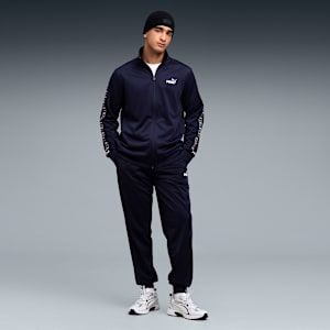 Men's Poly Tape Tracksuit, New Navy, extralarge-IND