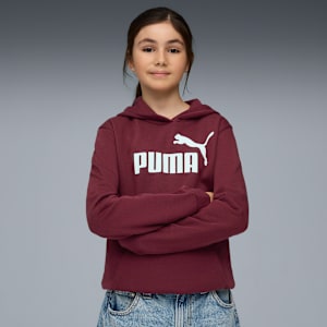 Essentials No. 1 Logo Big Kids' Hoodie, Ruby Shimmer, extralarge